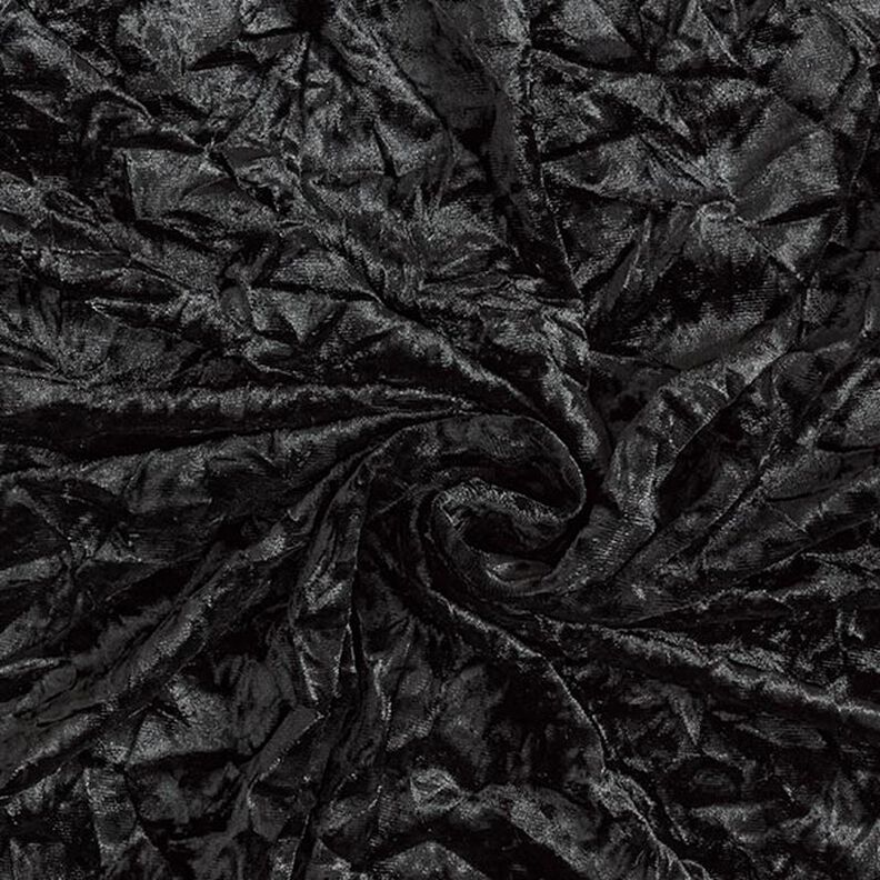 Velours stretch froissé – noir,  image number 3