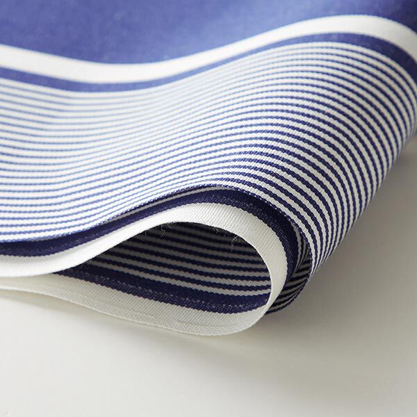 Tissu d’extérieur Canvas Rayures – bleu marine/blanc,  image number 6