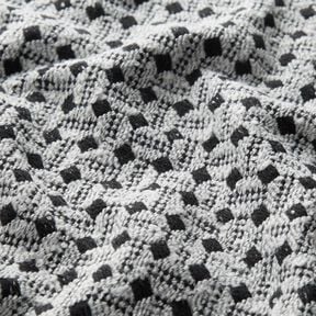 Tissu pour manteau petits carreaux – blanc/noir, 