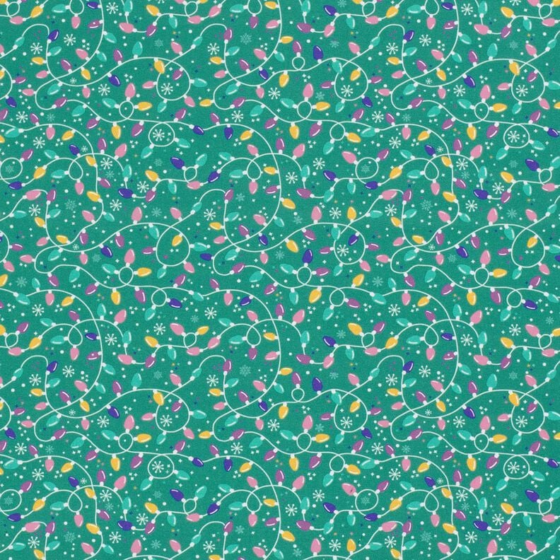 Tissu en coton Popeline guirlande lumineuse – eucalyptus/lavande,  image number 1