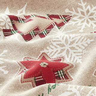 Tissu de décoration Canvas Motifs de Noël – beige | Reste 50cm, 