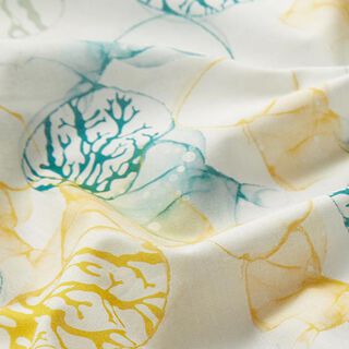 Batiste GOTS Coraux | Tula – écru/vert pastel, 