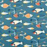 Tissu en coton Cretonne Banc de poissons – gris bleu,  thumbnail number 1
