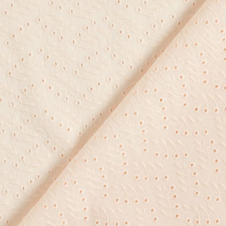 Batiste Dentelle brodée Vrilles de feuilles – crème,  image number 3