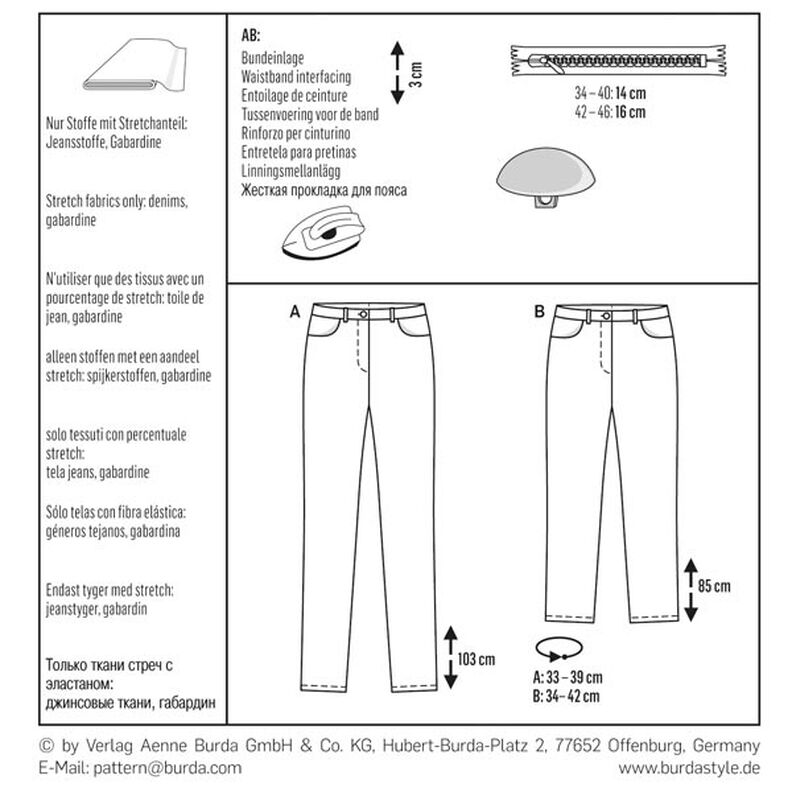 Pantalon / Jean, Burda 6534,  image number 7