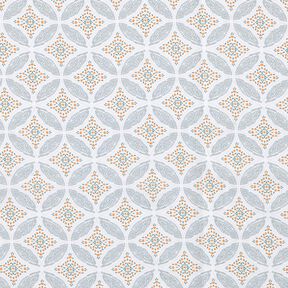 Tissu en coton Popeline Cercles de leurs – blanc/vert, 