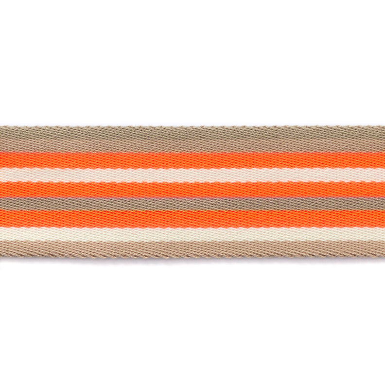 Sangle de sac fluo [ 40 mm ] – orange néon/beige,  image number 3