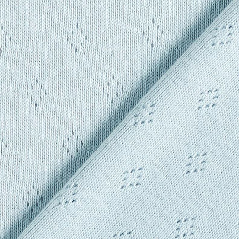Jersey finement tricoté à motif ajouré – bleu clair,  image number 3