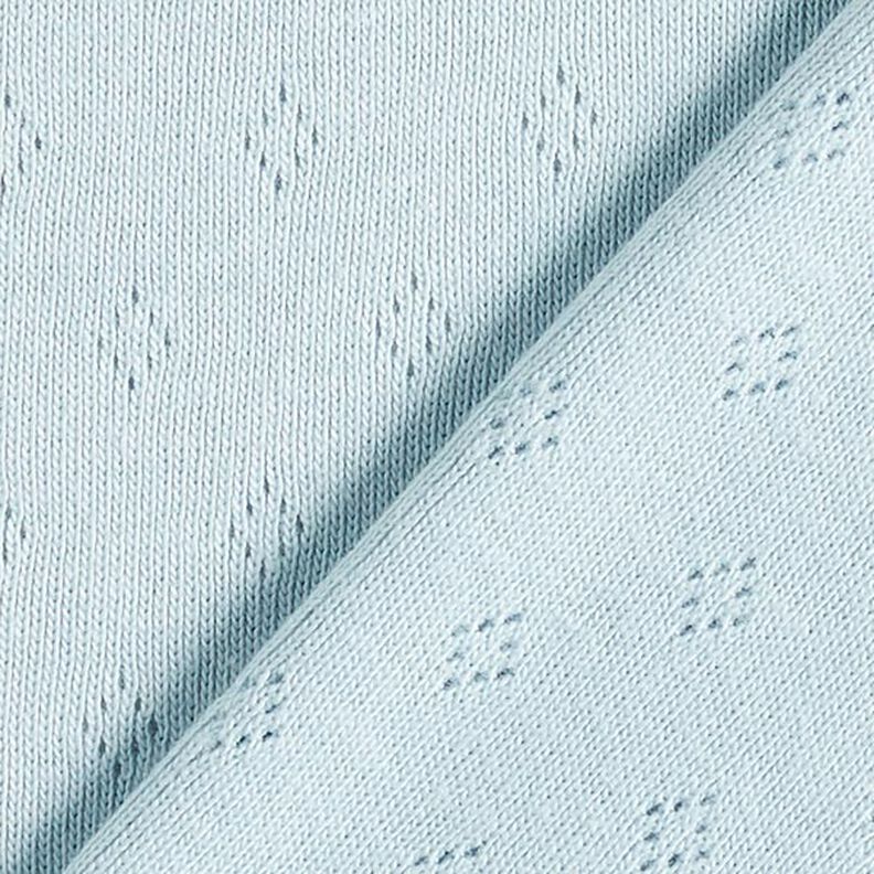 Jersey finement tricoté à motif ajouré – bleu clair, image number 3