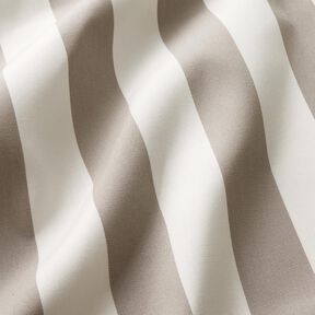 Tissu d’extérieur Canvas Blockstreifen – gris soie/ivoire, 