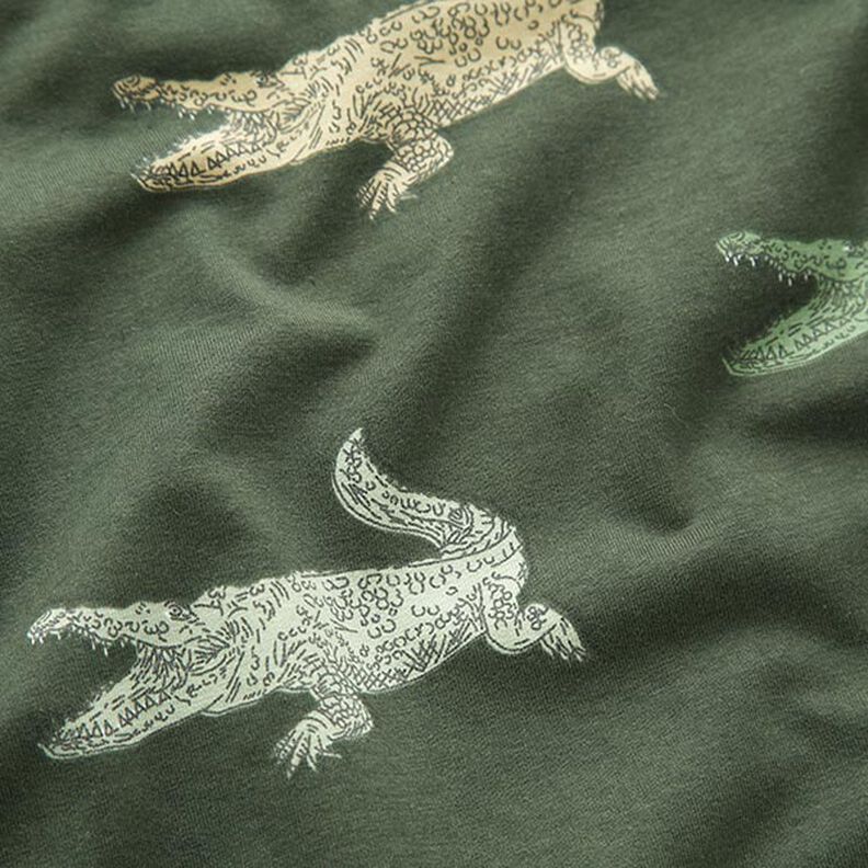 Jersey coton Crocodiles – pin foncé,  image number 2