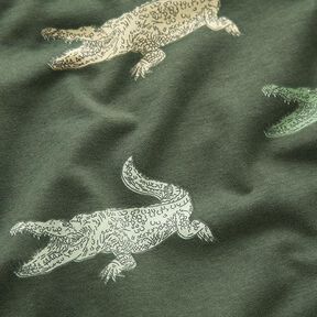 Jersey coton Crocodiles – pin foncé, 