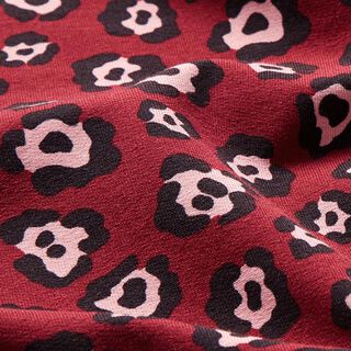 French Terry Sweat d’été Léopard – carmin/rose, 