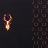 French Terry Panel Cerf de flammes | Glitzerpüppi – noir/orange,  thumbnail number 1