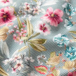 Piqué super stretch fleurs tropicales – roseau, 