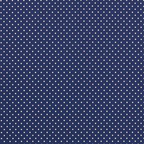 Popeline coton Petits pois – bleu marine/blanc, 