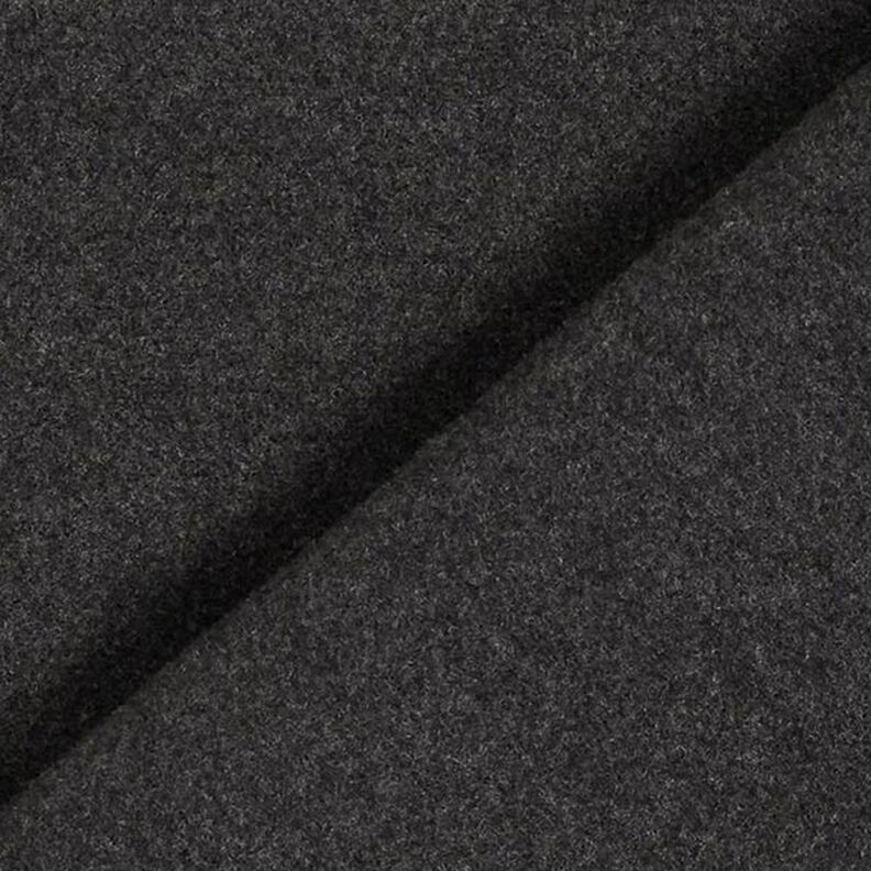 Tissu en polyester recyclé pour manteau chiné – anthracite,  image number 4