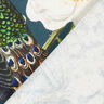 Tissu de décoration semi-panama Impression numérique Paon – vert foncé,  thumbnail number 5
