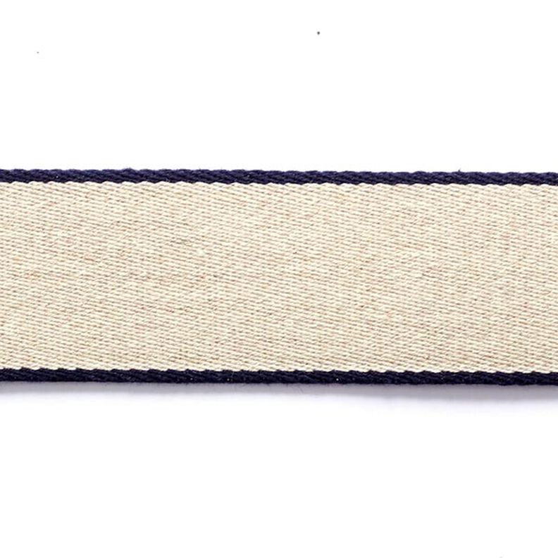 Sangle [ 3,5 cm ] – bleu marine/beige,  image number 1