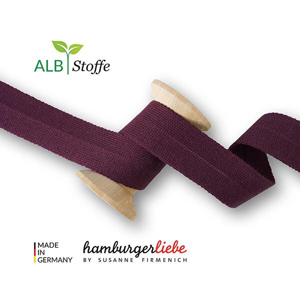 Liseré bio Edge Me [ 3,2 cm ] | Albstoffe – rouge bordeaux,  image number 1