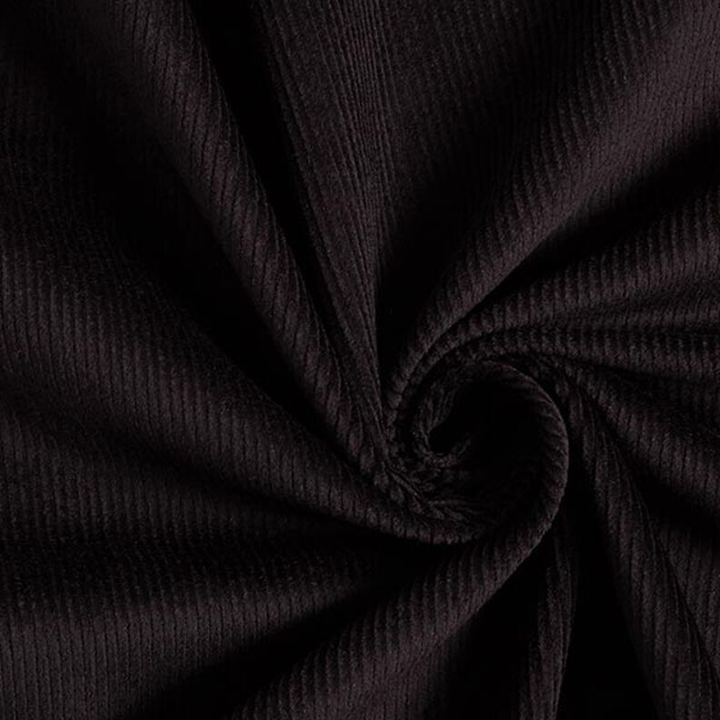 Velours de Gênes élastique, prélavé – noir,  image number 1