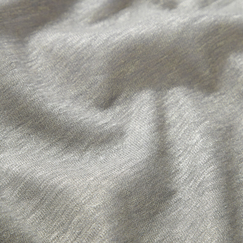 Jersey de lin chiné scintillant – gris éléphant/argent,  image number 2