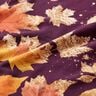 French Terry Tissu bordure feuilles d'érable | Glitzerpüppi – merlot/or ancien,  thumbnail number 6