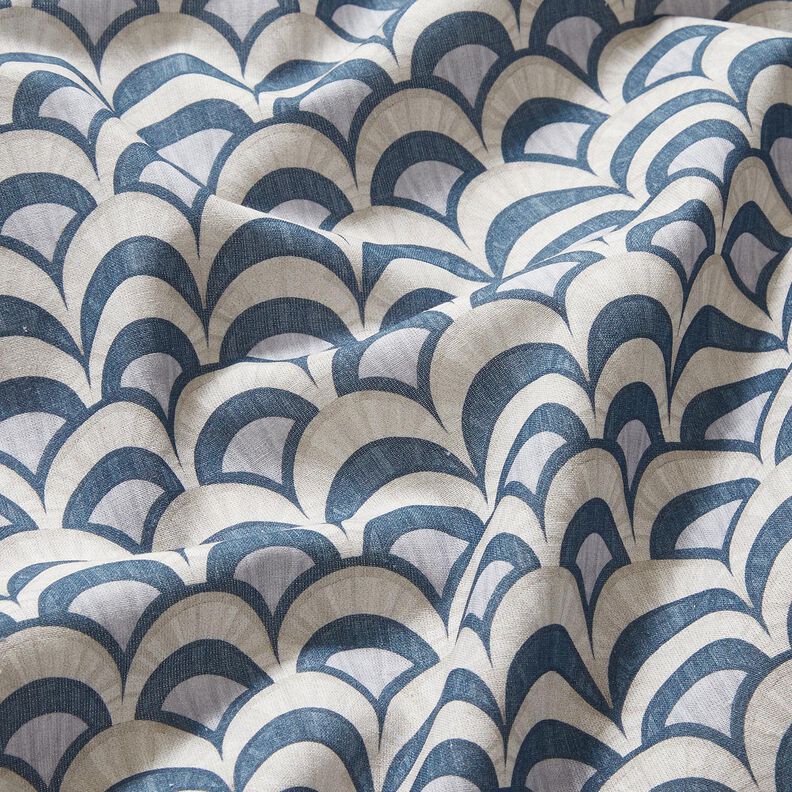 Tissu en coton Popeline arcs élégants – gris bleu/taupe clair,  image number 2