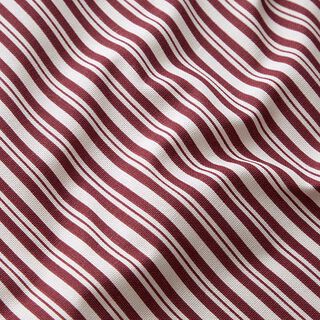 Tissu de décoration Semi-panama Rayures élégantes – rouge bordeaux/écru, 