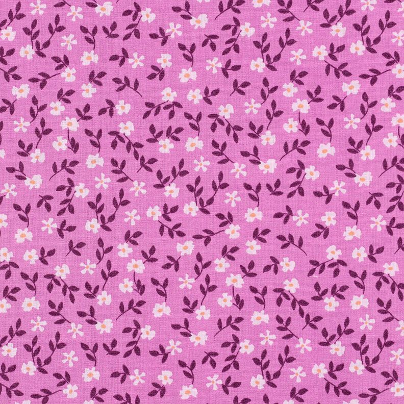 GOTS Popeline coton Streublümchen | Poppy Fabrics – rose vif/blanc, image number 1