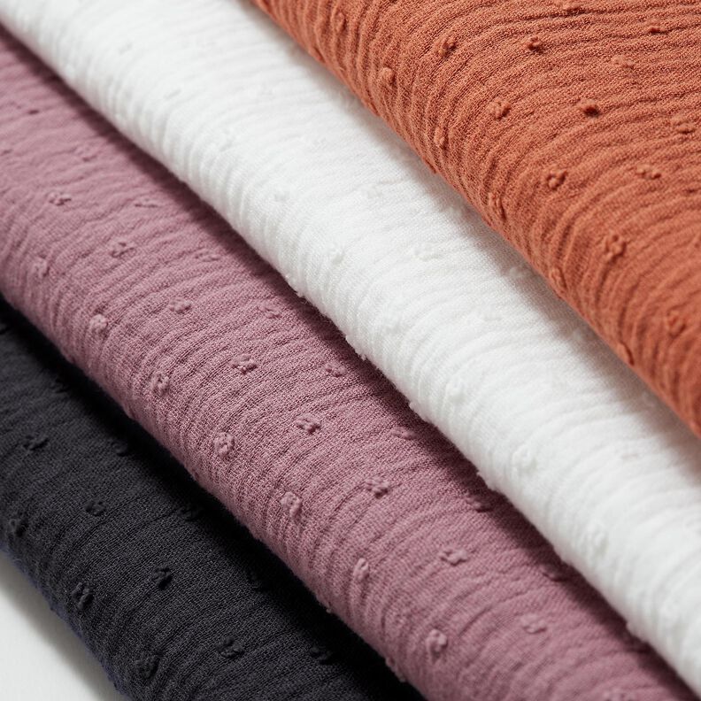 Tissu double gaze de coton dobby – noir,  image number 6