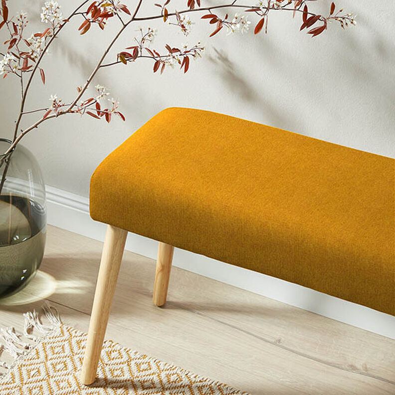 Tissu de revêtement Chiné uni – jaune curry, image number 6