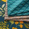 Tissu de décoration Semi-panama art de la feuille – bleu océan,  thumbnail number 5