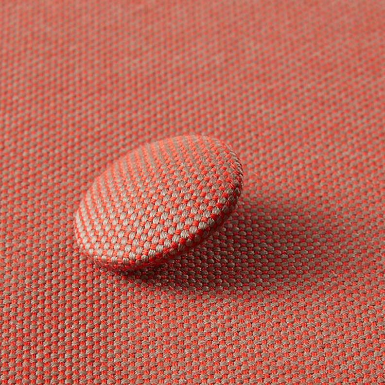 Bouton recouvert - Tissu de décoration extérieure Agora Panama - rouge,  image number 2