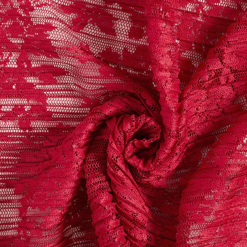 Plissé Fleurs en dentelle – carmin,  image number 5