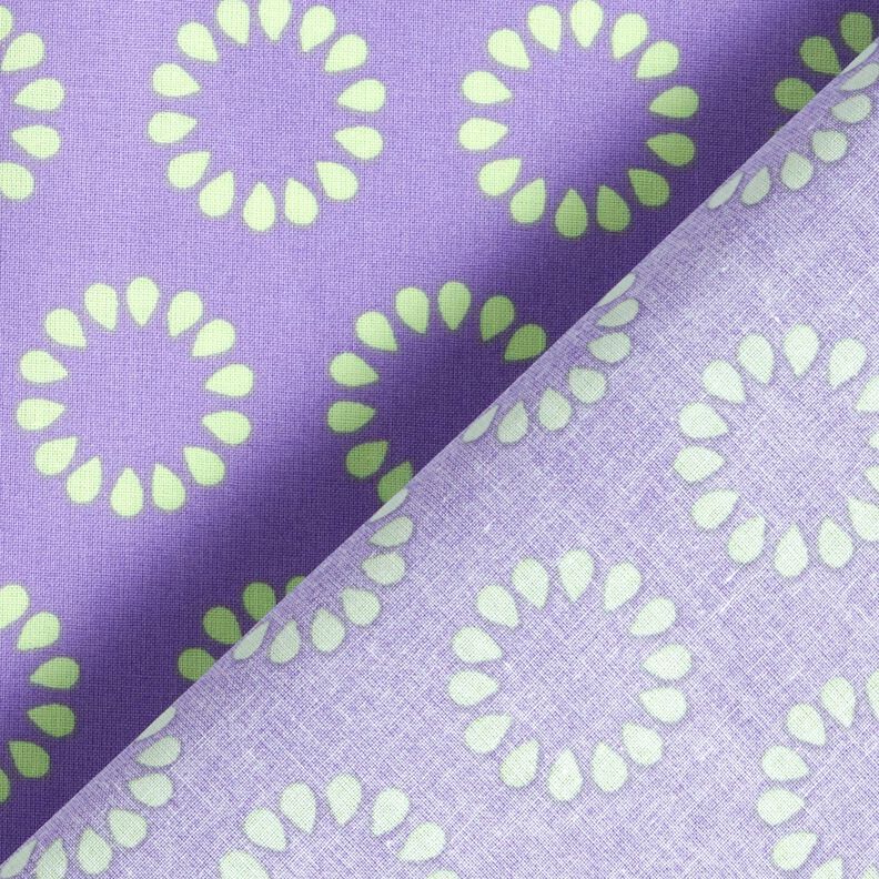 Coton enduit Cercles colorés – lavande/vert tendre, image number 4