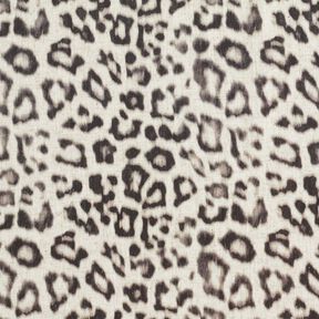 Mélange viscose lin Imprimé numérique léopard – amande/noir, 