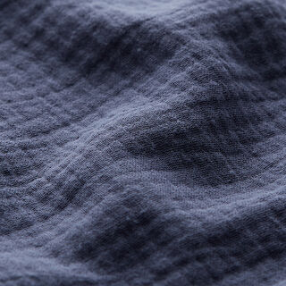 Tissu double gaze de coton – bleu jean, 