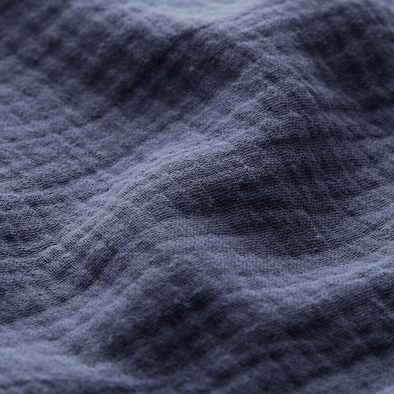 Tissu double gaze de coton – bleu jean,  image number 3