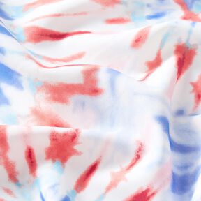 Tissus pour maillot de bain Batik mandala – blanc/chili, 