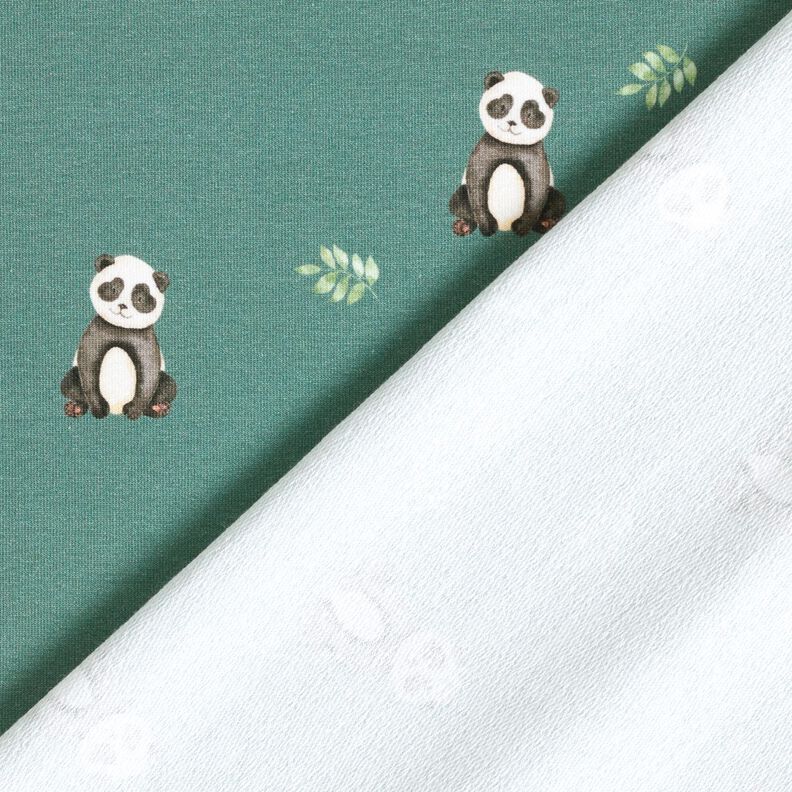 GOTS French Terry Sweat d’été Panda Impression numérique – roseau,  image number 4