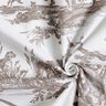 Tissu de décoration Semi-panama Joyeux danseurs 280 cm – taupe/blanc,  thumbnail number 3