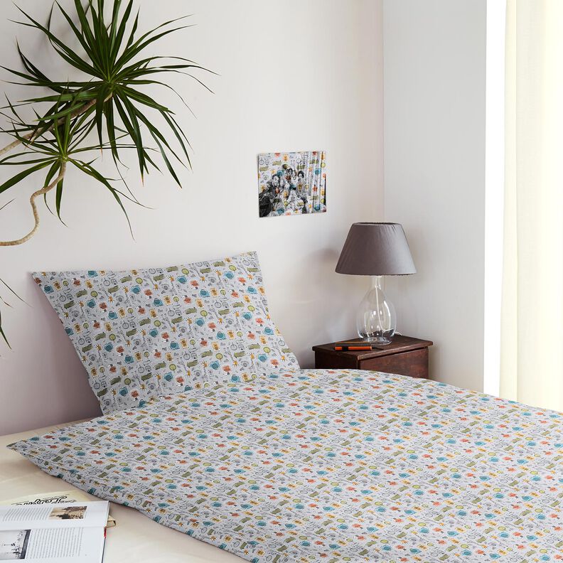 Tissu en coton Cretonne Animaux de safari – argent, image number 7