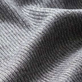 Tricot côtelé pailleté – gris/argent, 