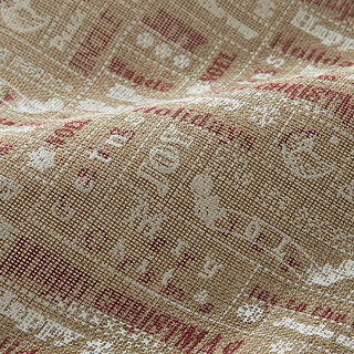 Tissu de décoration Aspect jute Collage de Noël – dune/blanc, 