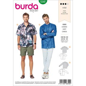 Chemise homme, Burda 6349 | 46 - 60, 