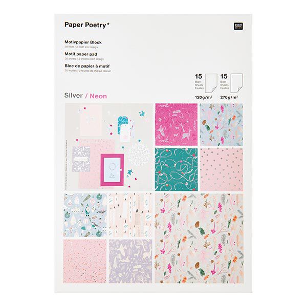 Bloc de papier à motifs Nostalgic Christmas Pastel | Rico Design, image number 1