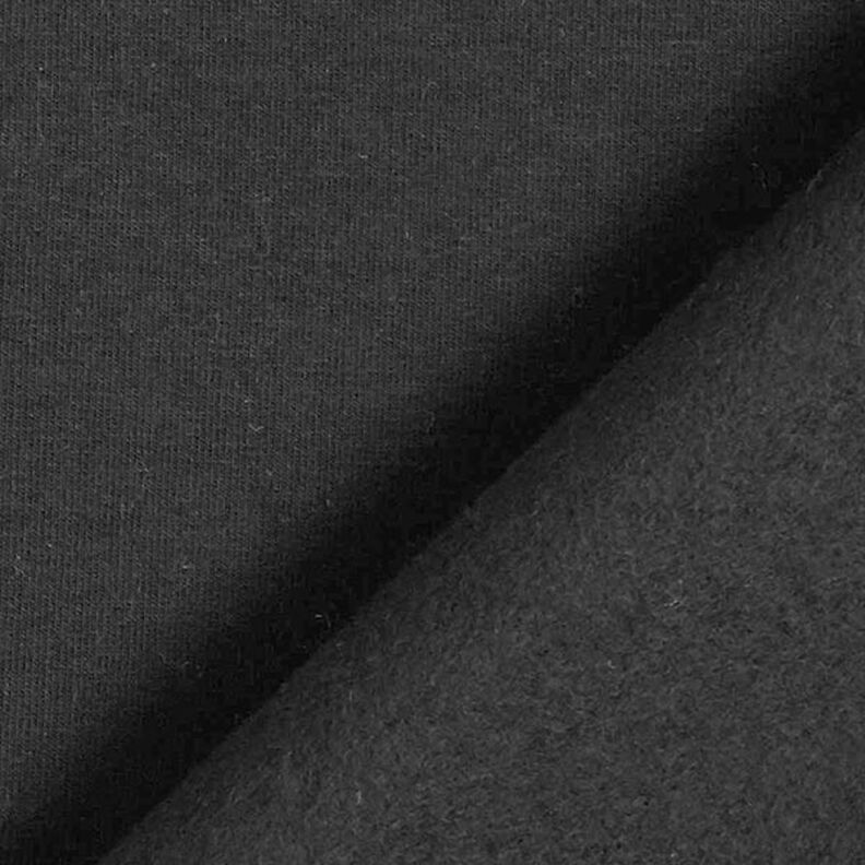 Molleton coton léger uni – noir,  image number 5
