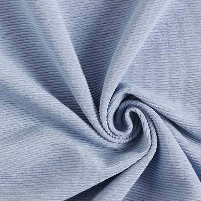Jersey côtelé ottoman uni – bleu clair,  image number 1