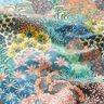 Coton enduit Blumenmeer – bleu océan/terre cuite,  thumbnail number 3